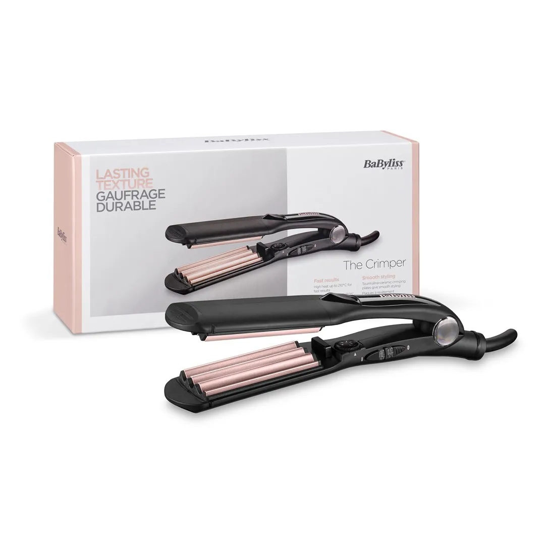 BaByliss The Crimper Tekstūravimo žnyplės Šiltas Juoda, Rožinė 1,8 m