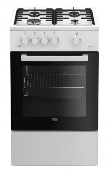 Beko FSG52020FW virtuvas Pastatoma viryklė Dujinė Juoda, Balta