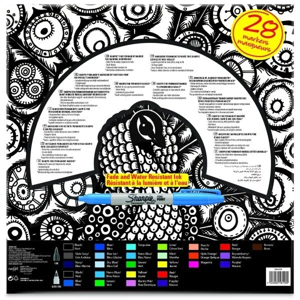 Sharpie permanentinių žymeklių rinkinys - 28 spalvos Peacock