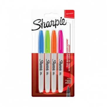 Nuolatinių žymeklių rinkinys Sharpie Fine Fun - 4 spalvos
