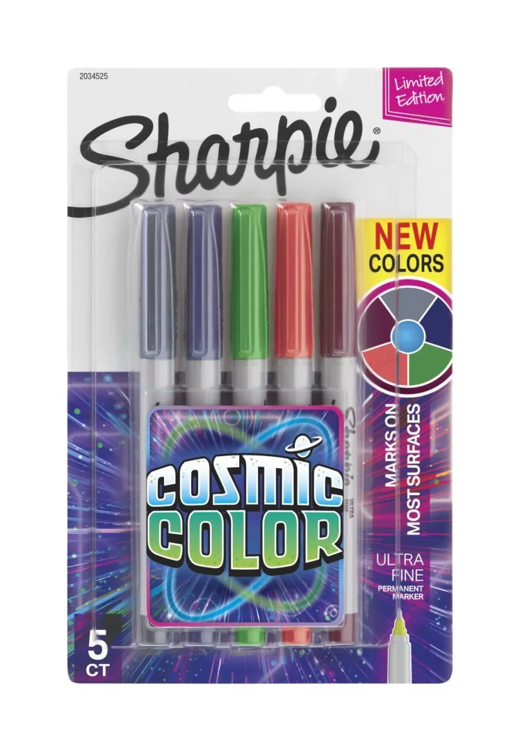 Sharpie Cosmic Colors permanentinių žymeklių rinkinys - 5 spalvos