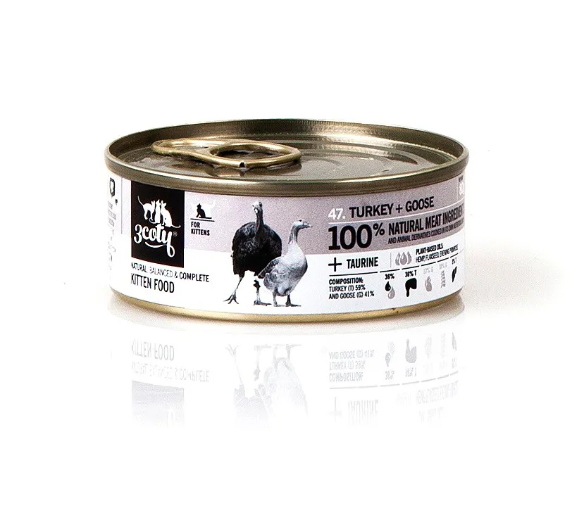 3COTY Turkey with goose For kittens - šlapias kačių maistas - 80g
