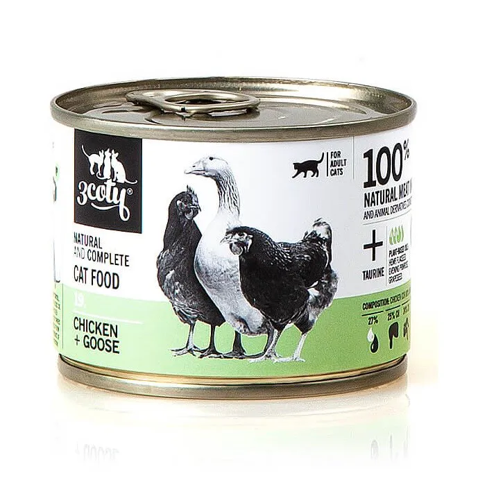 3COTY 19. Chicken and Goose - šlapias kačių maistas - 180g