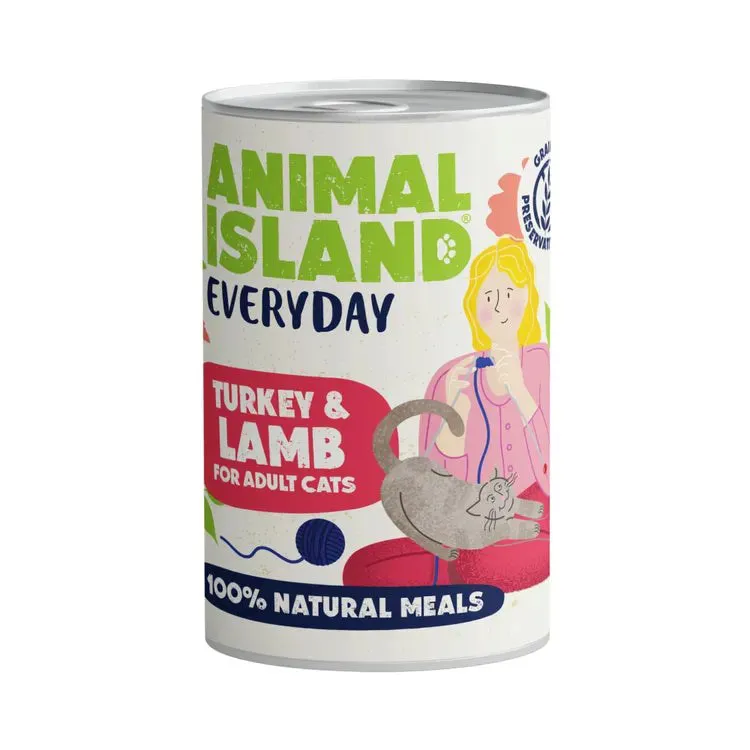 ANIMAL ISLAND Everyday Turkey and lamb - šlapias kačių maistas - 400g