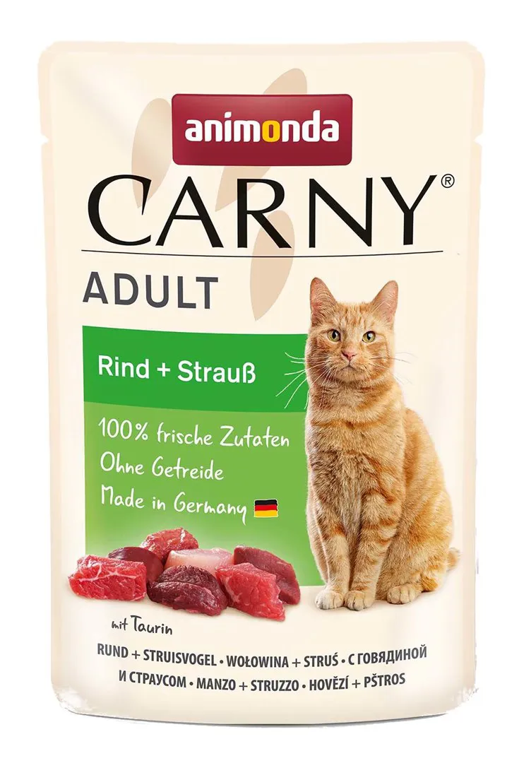 ANIMONDA Carny Adult Beef and ostrich - šlapias kačių maistas - 85g