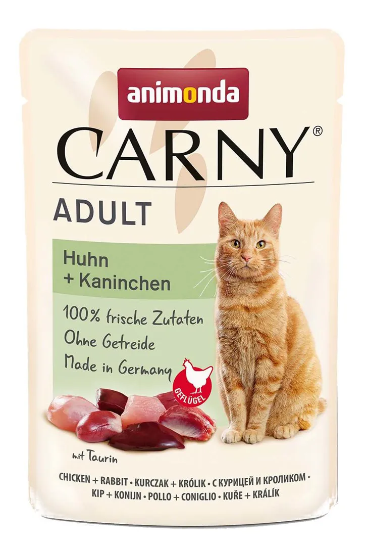 ANIMONDA Carny Adult Chicken and rabbit - šlapias kačių maistas - 85g