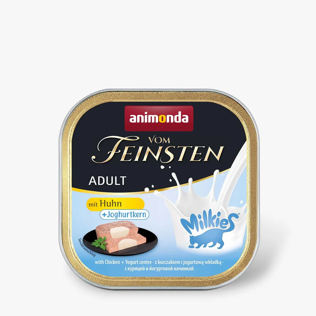 ANIMONDA Vom Feinsten Adult Milkies su vištiena ir jogurto įdaru - šlapias kačių maistas - 100g
