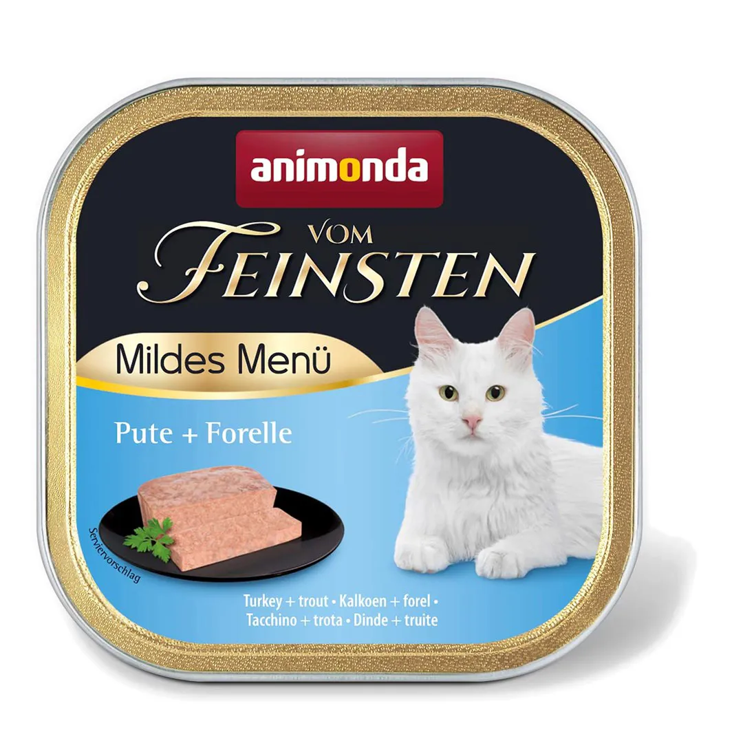 ANIMONDA Vom Feinsten Mildes Menu Turkey and trout - šlapias kačių maistas - 100g