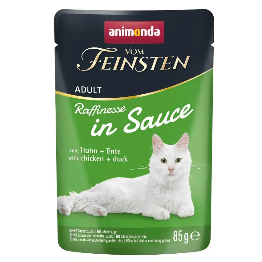 ANIMONDA Vom Feinsten Raffinesse in sauce Chicken with duck - šlapias kačių maistas - 85g