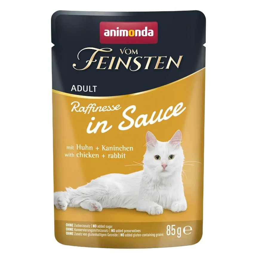 ANIMONDA Vom Feinsten Raffinesse in sauce Chicken with rabbit - šlapias kačių maistas - 85g