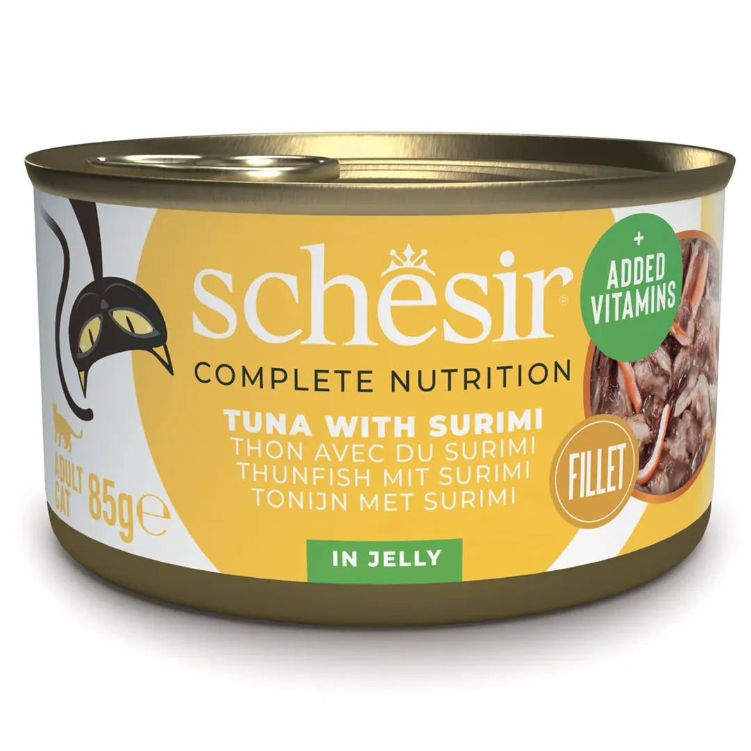 SCHESIR in jelly Tuna with surimi - šlapias kačių maistas - 85 g