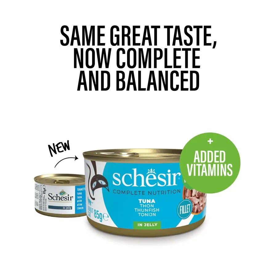 SCHESIR Tunas želė - šlapias kačių maistas - 6x50g