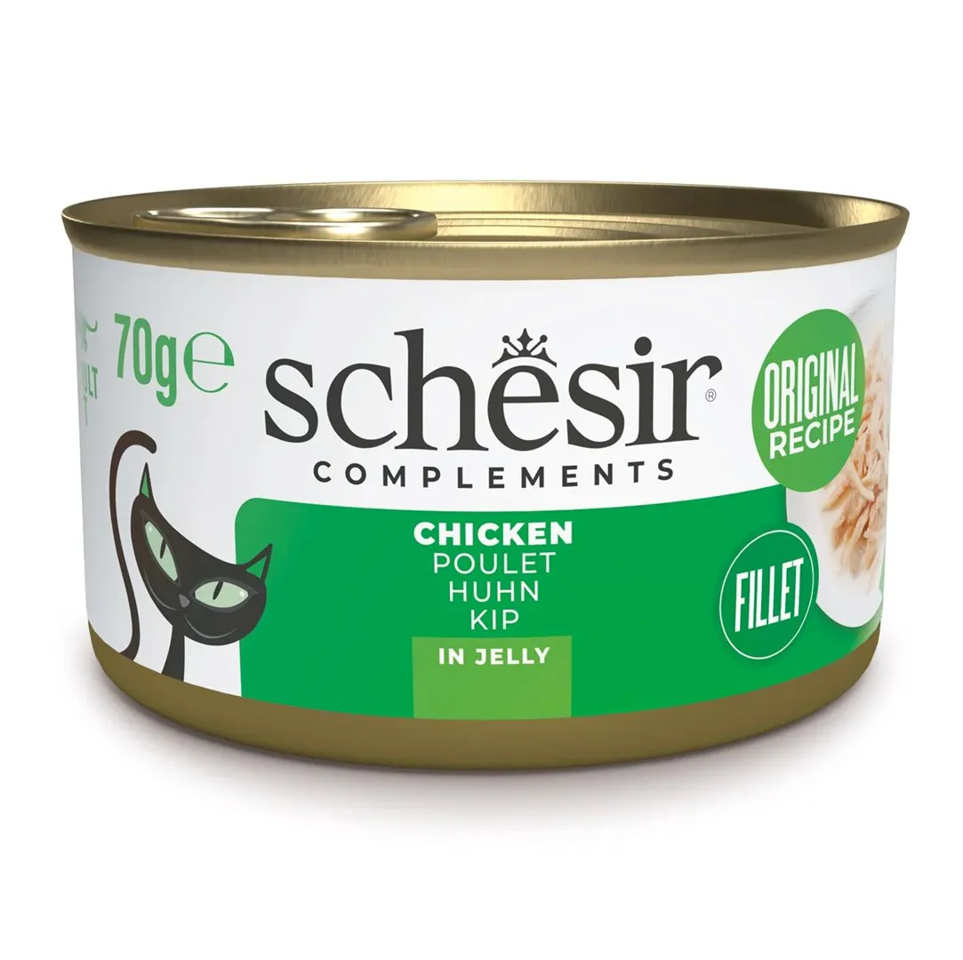 SCHESIR Chicken in jelly - šlapias kačių maistas - 70g