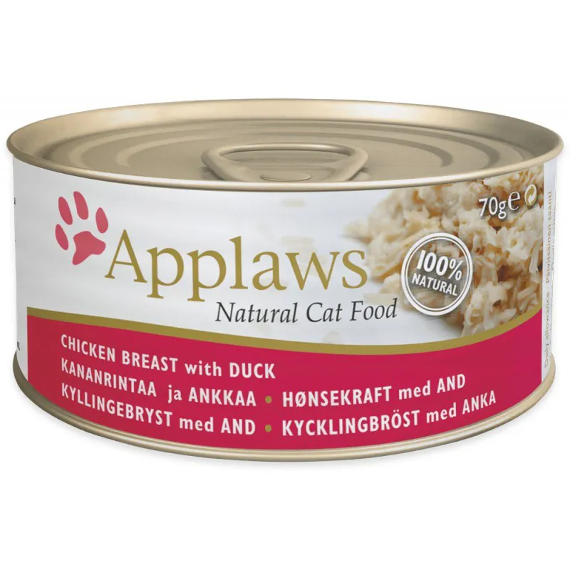 APPLAWS Natural Cat Food Chicken breast with duck - drėgno kačių ėdalo - 70g