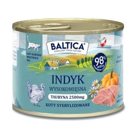 BALTICA Smaki regionów Turkey - šlapias kačių maistas - 185g