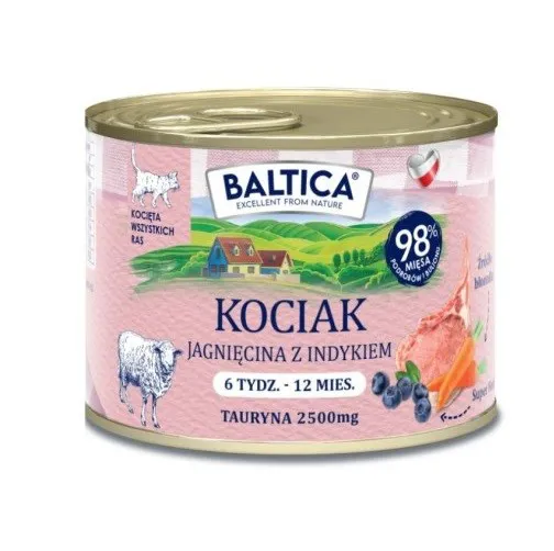 BALTICA Smaki regionów Kitten Lamb with turkey - šlapias kačių maistas - 185g