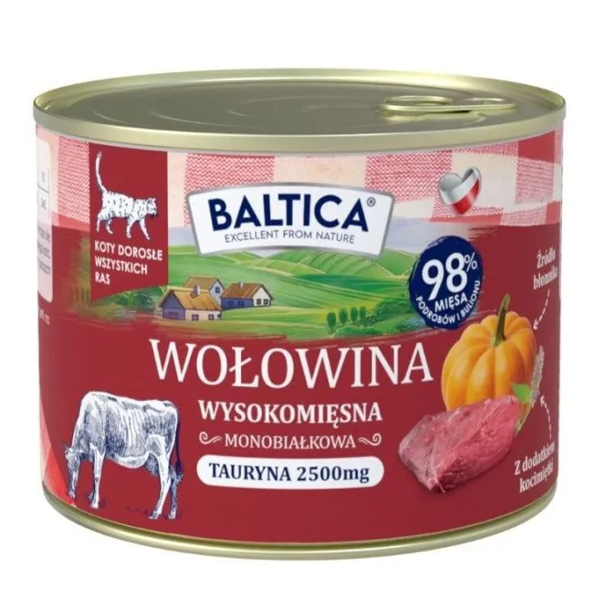 BALTICA Smaki regionów Beef with liver - šlapias kačių maistas - 185g