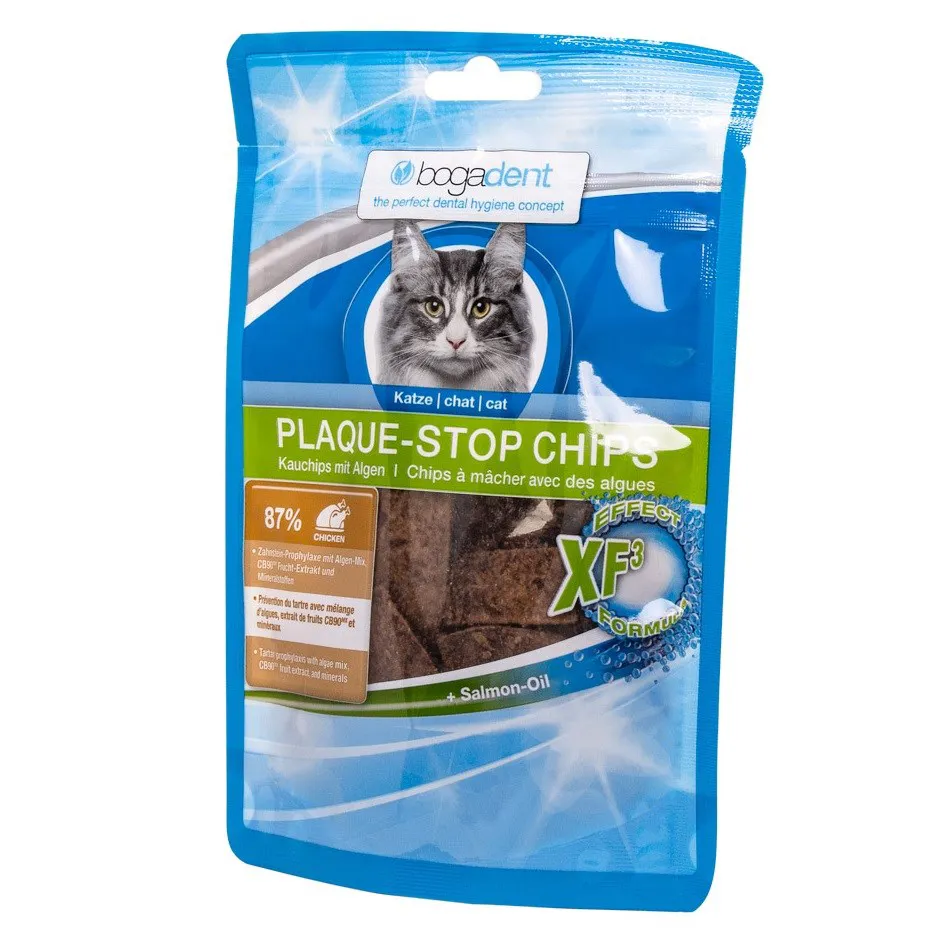 BOGAR Bogadent Plaque-stop Chips Chicken - skanėstas katėms - 50g