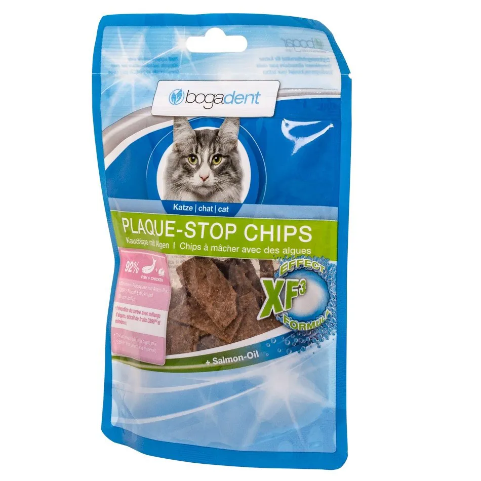 BOGAR Bogadent Plaque-stop Chips Fish - skanėstas katėms - 50g