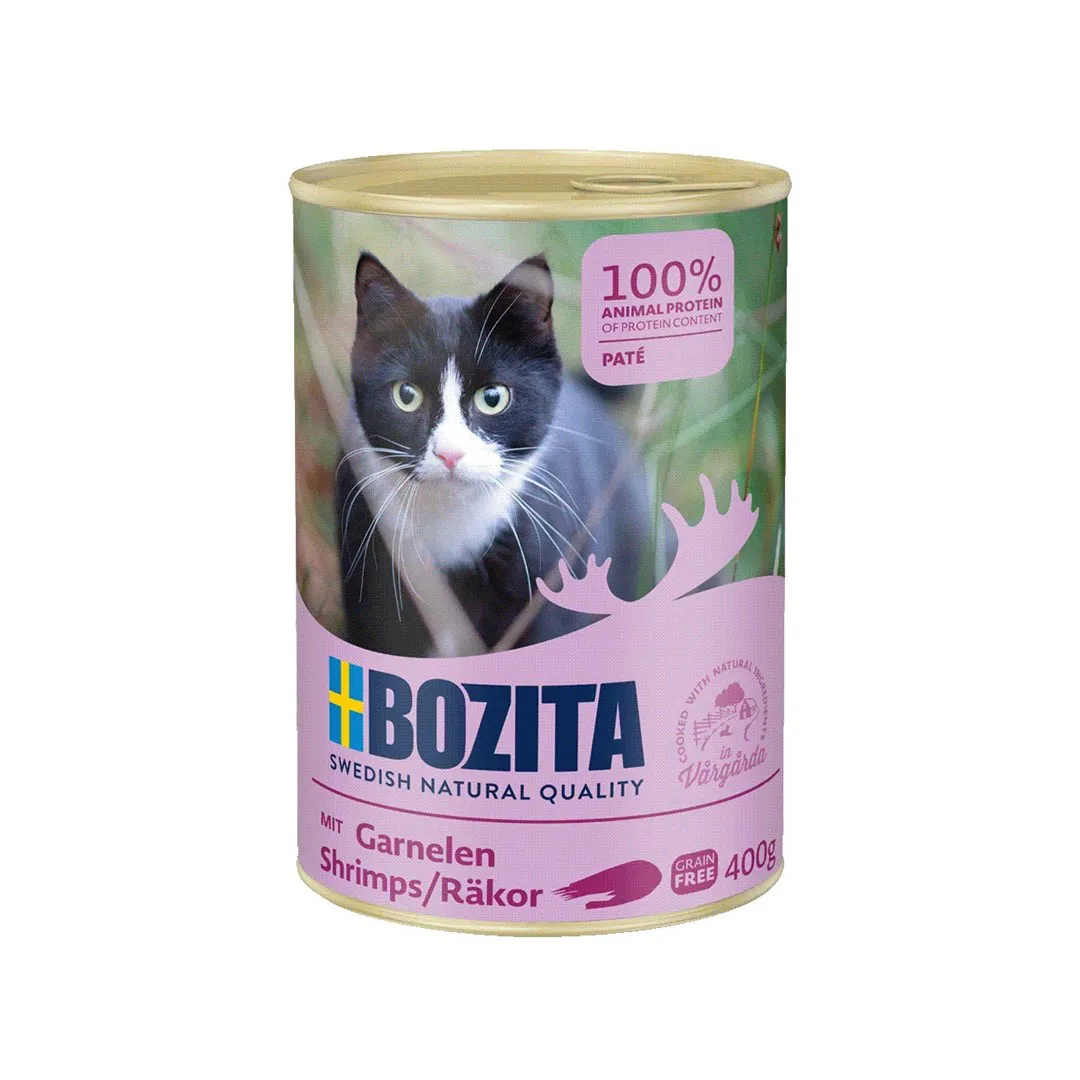 BOZITA Krevečių paštetas - drėgnas maistas katėms - 400g