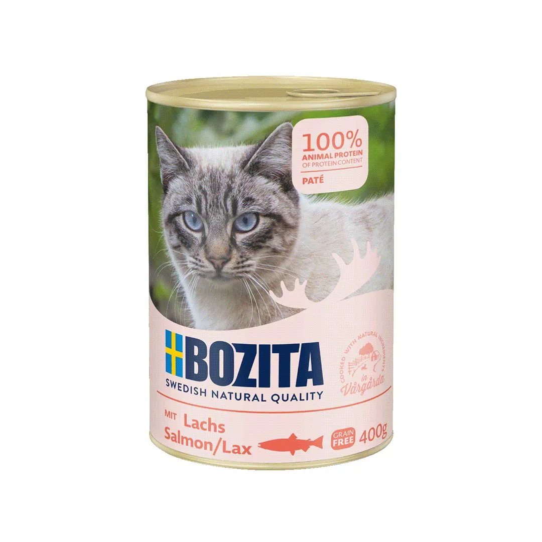 BOZITA Lašišos paštetas - drėgnas kačių maistas - 400g