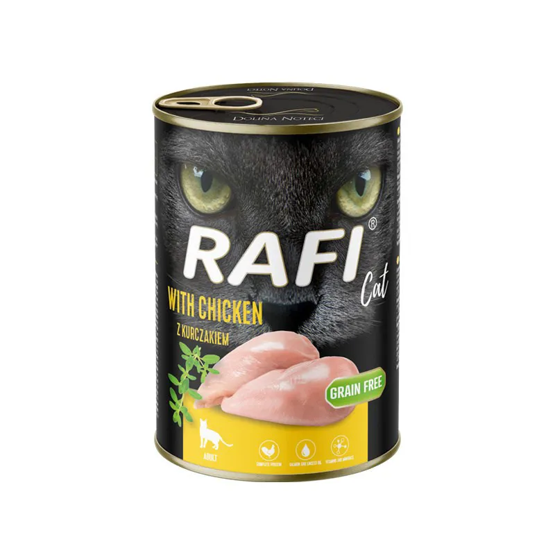 RAFI Cat Adult with chicken - šlapias kačių maistas - 400g