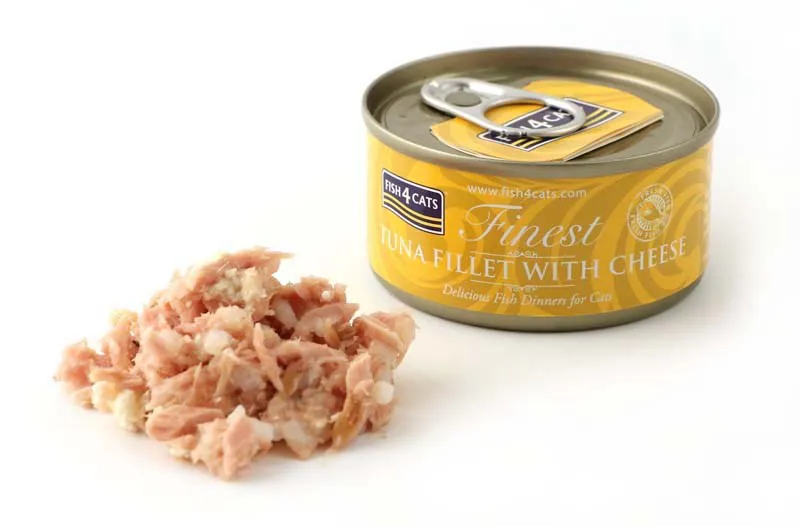 FISH4CATS Tun fillet with cheese - šlapias kačių maistas - 70g