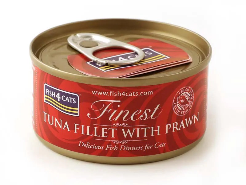 FISH4CATS Tuna fillet with prawn - šlapias kačių maistas - 70g