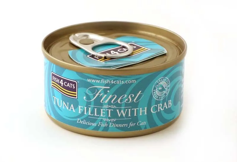 FISH4CATS Tuna fillet with crab - šlapias kačių maistas - 70g