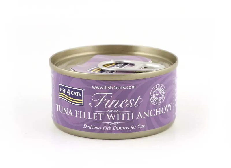 FISH4CATS Tuna fillet with anchovy - šlapias kačių maistas - 70g