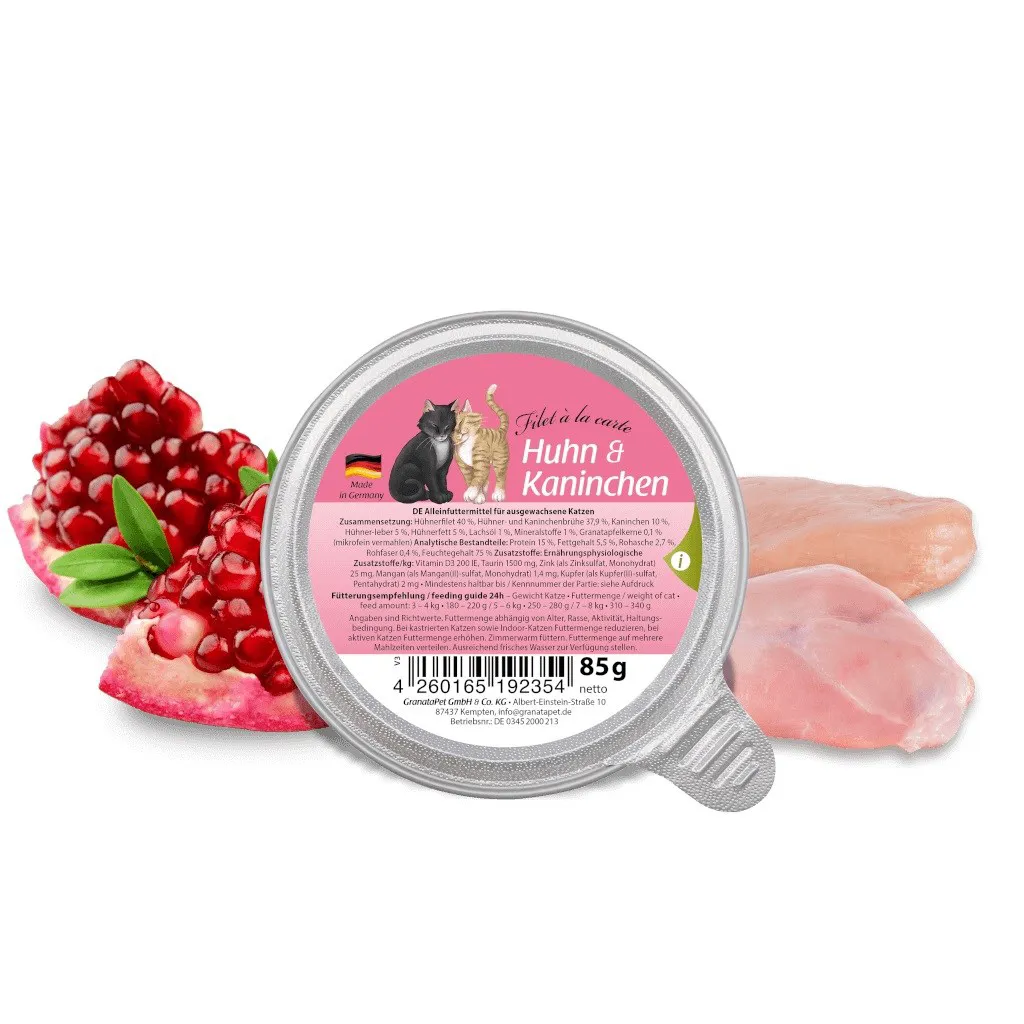 GRANATAPET Filet á la carte Chicken with rabbit - šlapias kačių maistas - 85g