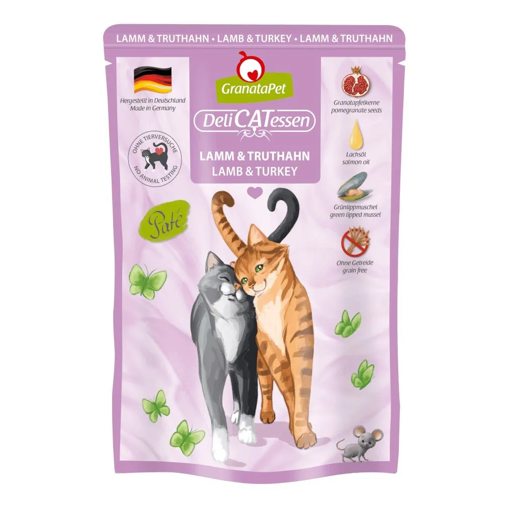 GRANATAPET DeliCATessen Lamb and turkey - šlapias kačių maistas - 85g