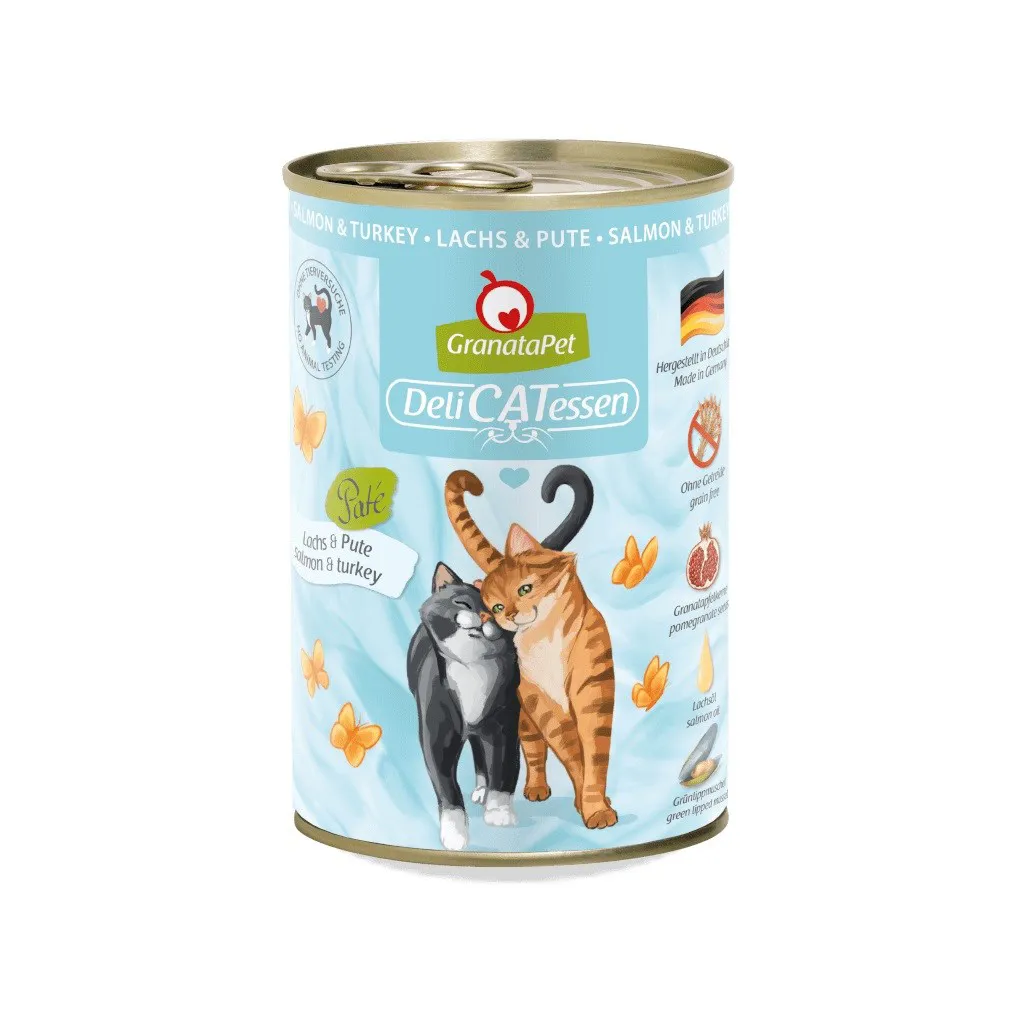 GRANATAPET DeliCATessen Salmon and turkey - šlapias kačių maistas - 400g