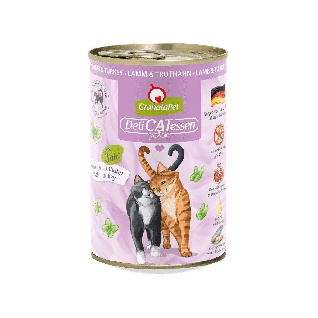 GRANATAPET DeliCATessen Lamb and turkey - šlapias kačių maistas - 400g
