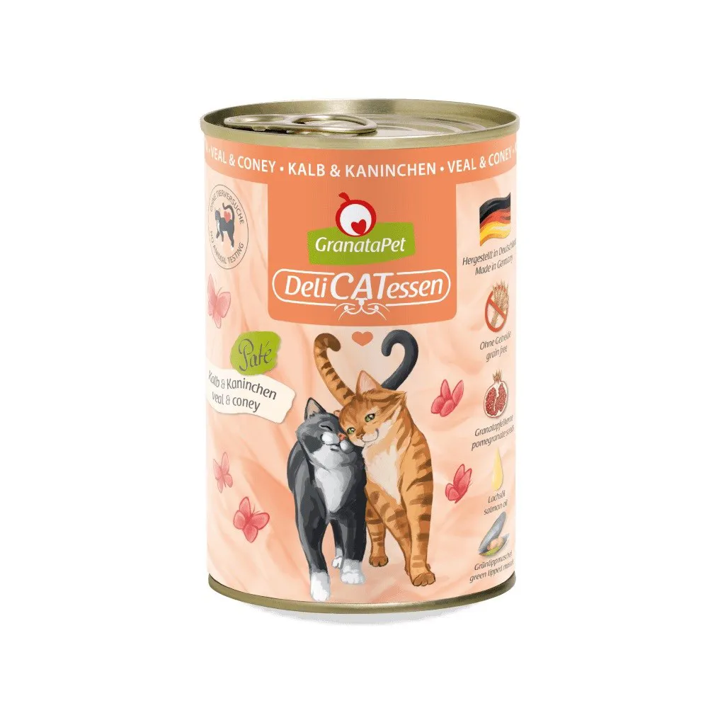 GRANATAPET DeliCATessen Veal and coney - šlapias kačių maistas - 400g