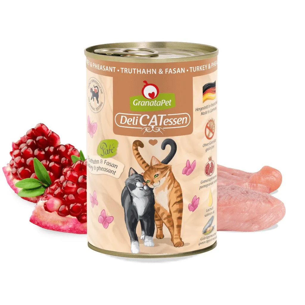Granatapet DeliCatessen Kalakutiena ir fazanas – šlapias kačių maistas 400 g