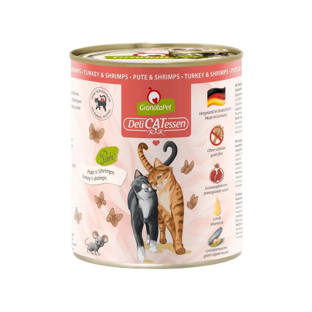 GRANATAPET DeliCATessen Turkey and shrimps - šlapias kačių maistas - 800g