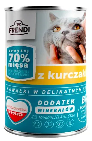 FRENDI with Chicken chunks in delicate sauce - šlapias kačių maistas - 400g
