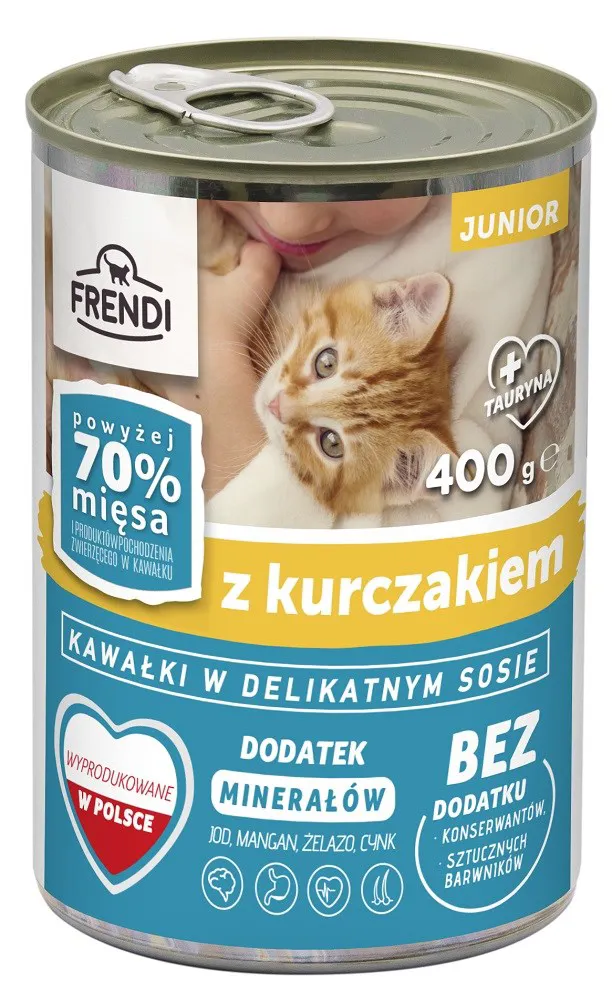 FRENDI Junior with Chicken chunks in delicate sauce - šlapias kačių maistas - 400g