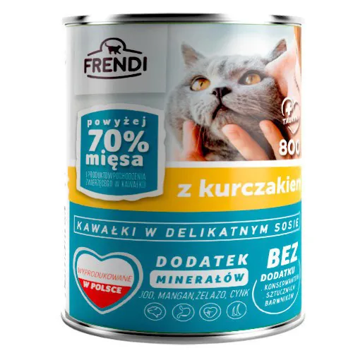 FRENDI Chunks in sauce with chicken - šlapias kačių maistas - 800g