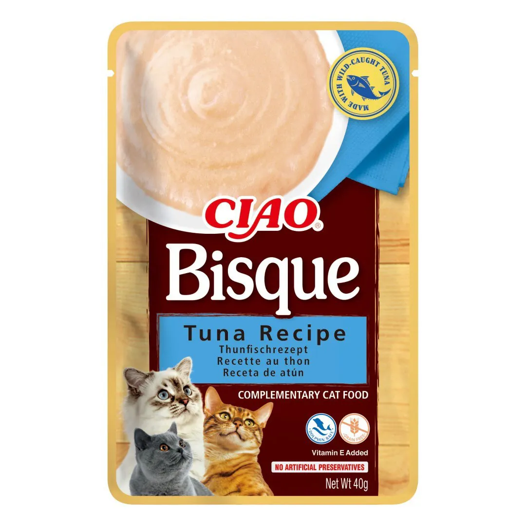 INABA Ciao Bisque Creamy soup with tuna, chicken, beef and salmon - skanėstas katėms - 24x40g