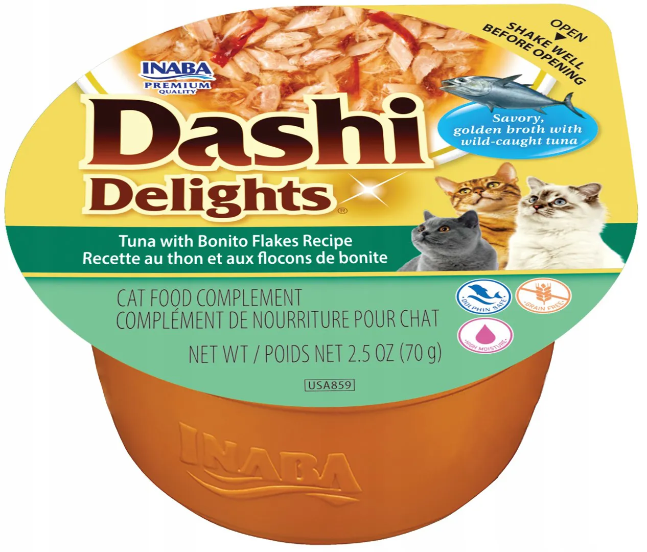 INABA Dashi Delights Tuna with bonito recipe - šlapias kačių maistas - 70g
