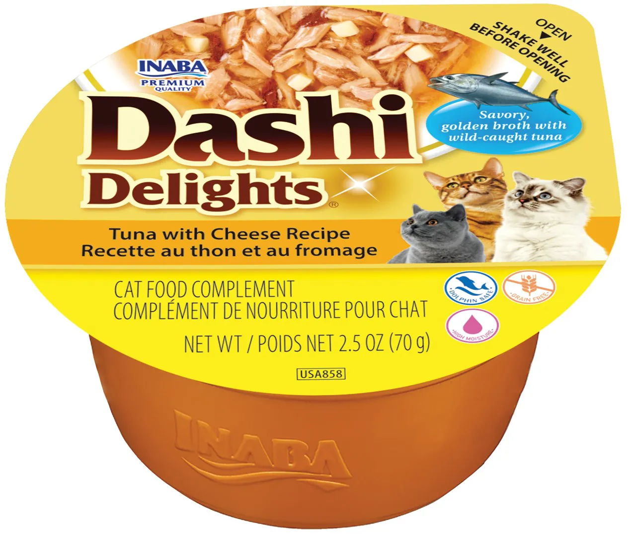 INABA Dashi Delights Tuna with cheese recipe - šlapias kačių maistas - 70g