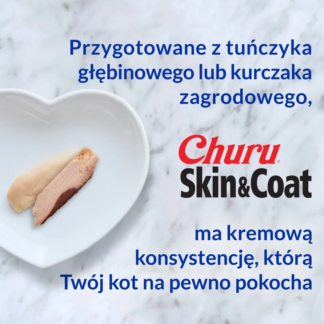 INABA Churu Skin&Coat Chicken recipe - skanėstas katėms - 4x14 g