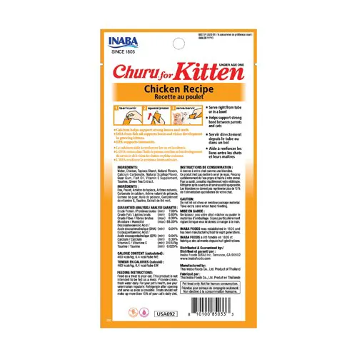 INABA Churu Kitten Chicken - skanėstas katėms - 4x14 g