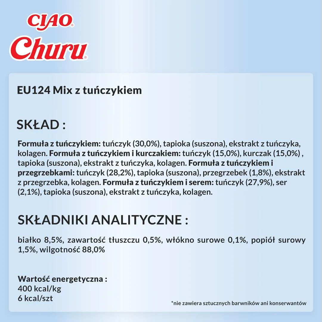 INABA Churu Variety box Tuna - skanėstas katėms - 20 x 14g