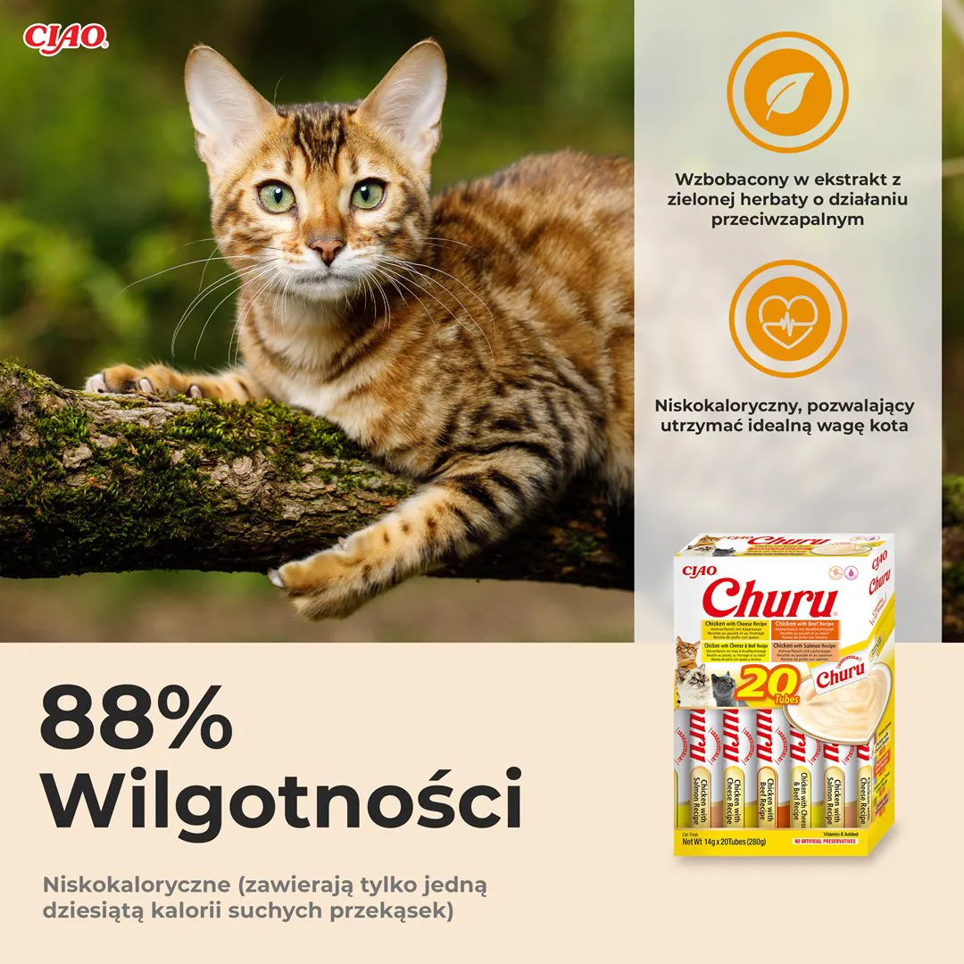 INABA Churu Variety box Chicken and beef - skanėstas katėms - 20 x 14g