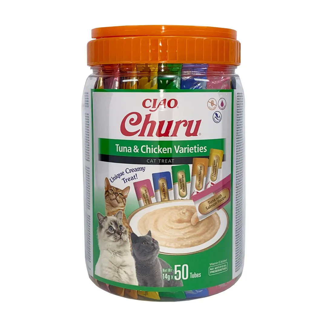 INABA Churu Varieties Chicken and tuna - skanėstas katėms - 50 x 14g