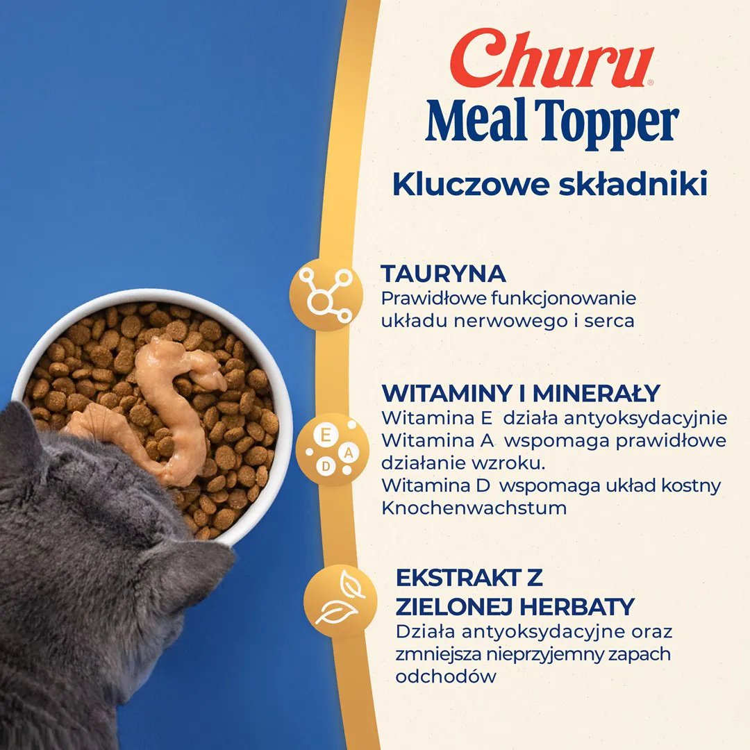 INABA Churu Meal Topper Tuna with salmon - skanėstas katėms - 4 x 14g