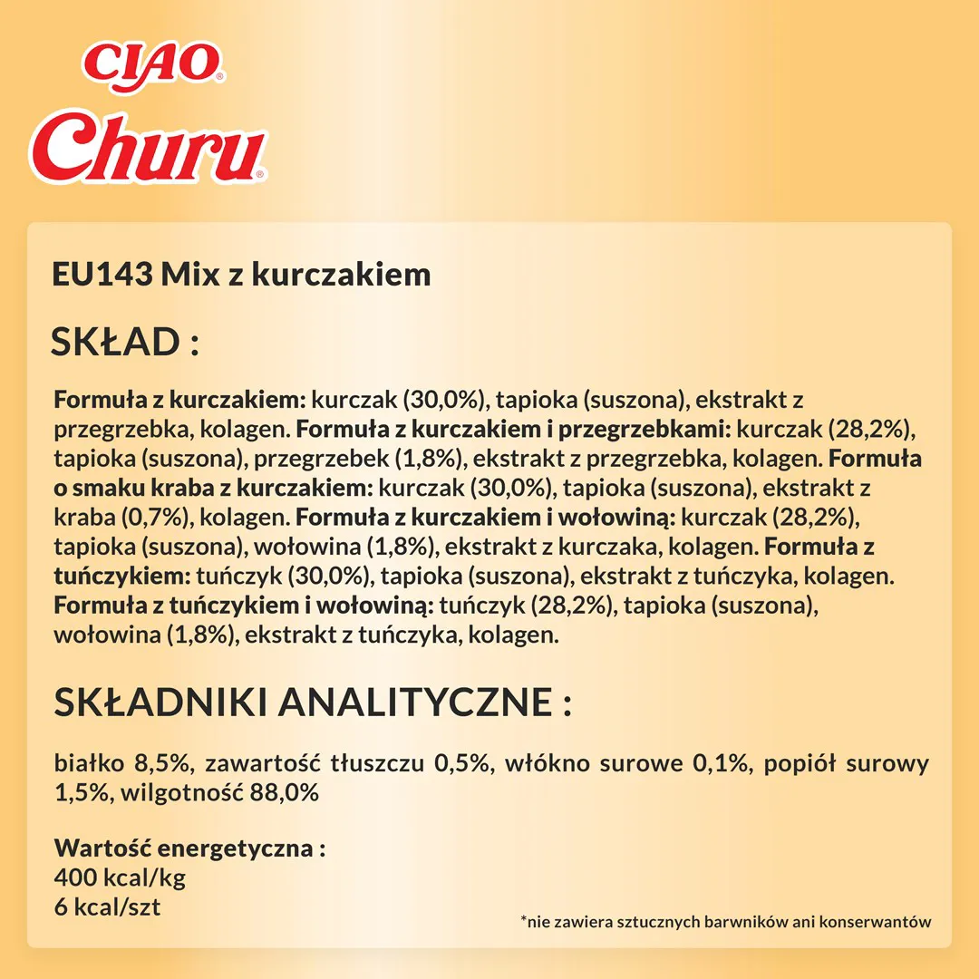 INABA Churu Variety box Chicken - skanėstas katėms - 40 x 14g
